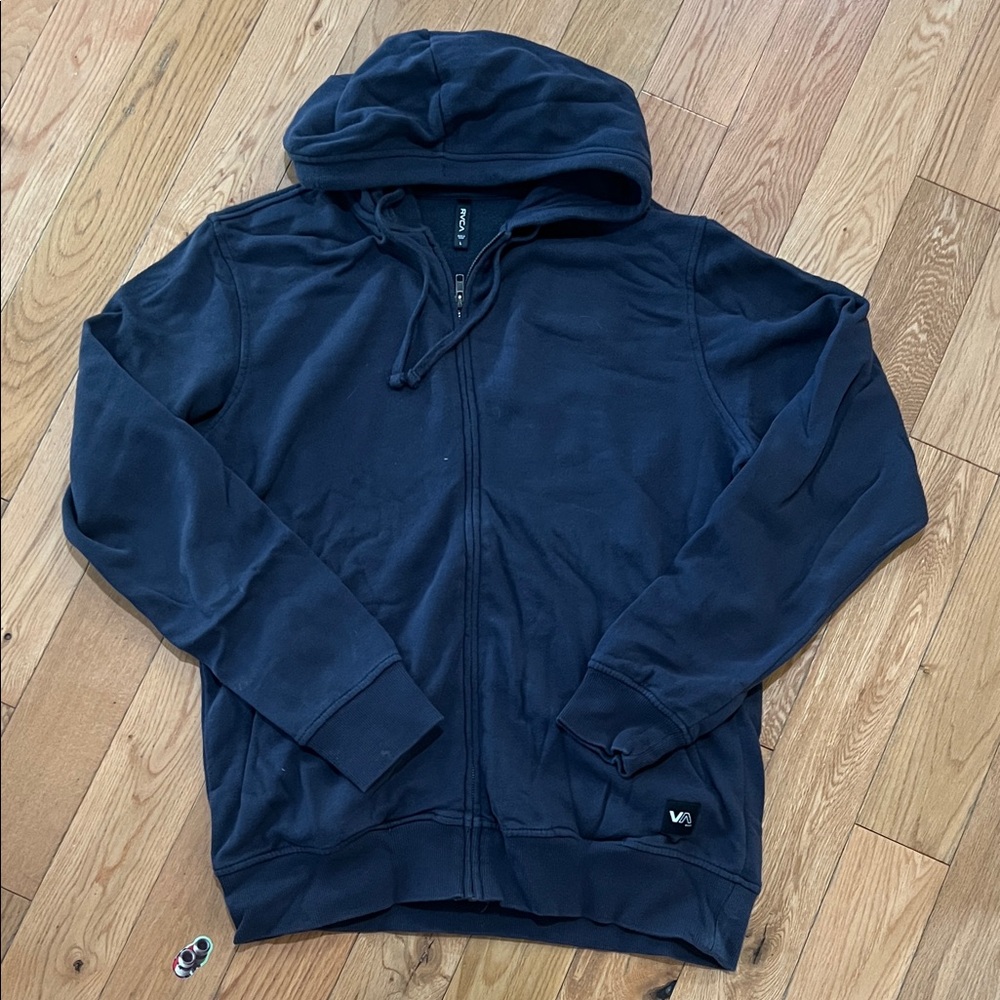 RVCA Men's Navy Zip-Up Sweater